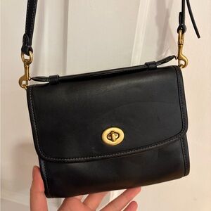 COACH Kip Turnlock Crossbody Bag in Black